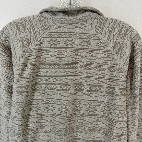 Eddie Bauer Quarter Zip Patterned Pullover Sweater Womans Size S Gray - Picture 8 of 12